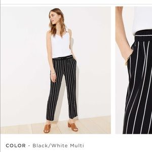 Striped Tapered Drawstring Pant / Size S
